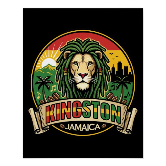 Kingston Jamaica Island Caribbean Poster (Vorderseite)