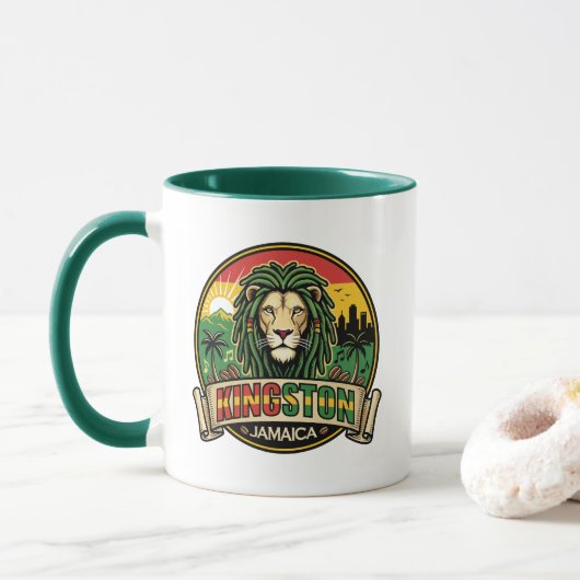 Kingston Jamaica Island Caribbean Tasse (Mit Donut)