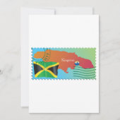 Kingston Jamaica Karte und Flagge (Vorderseite)