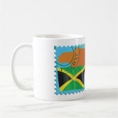 Kingston Jamaica Karte und Flagge Kaffeetasse (Links)