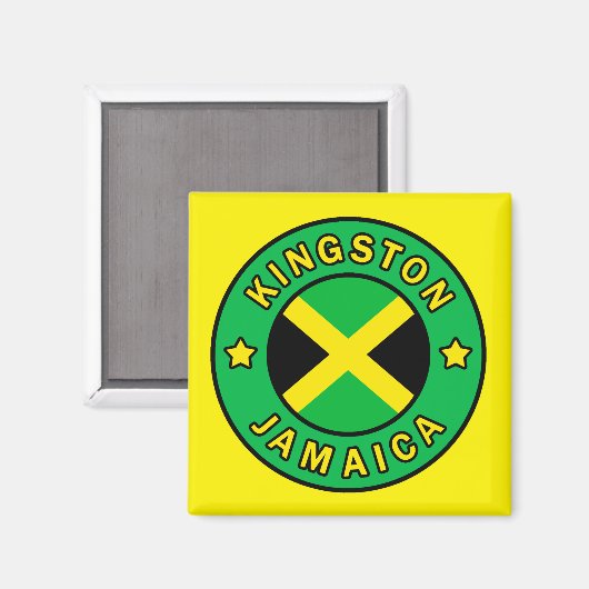 Kingston Jamaica Magnet (Vorderseite/Rückseite)