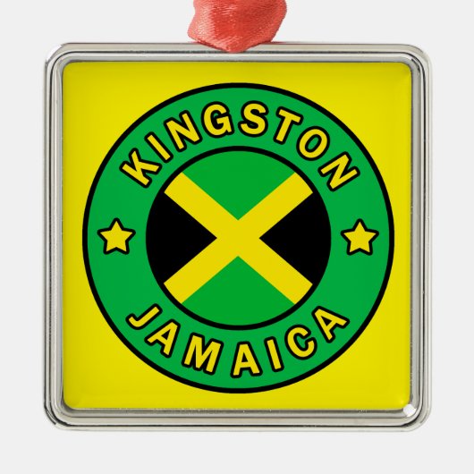 Kingston Jamaica Ornament Aus Metall (Vorne)