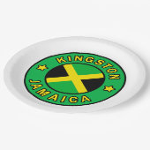 Kingston Jamaica Pappteller (Schrägansicht)