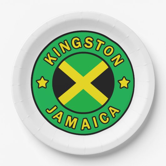 Kingston Jamaica Pappteller (Vorderseite)