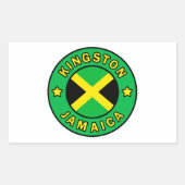 Kingston Jamaica Rechteckiger Aufkleber (Vorderseite)