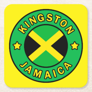 Kingston Jamaica Rechteckiger Pappuntersetzer