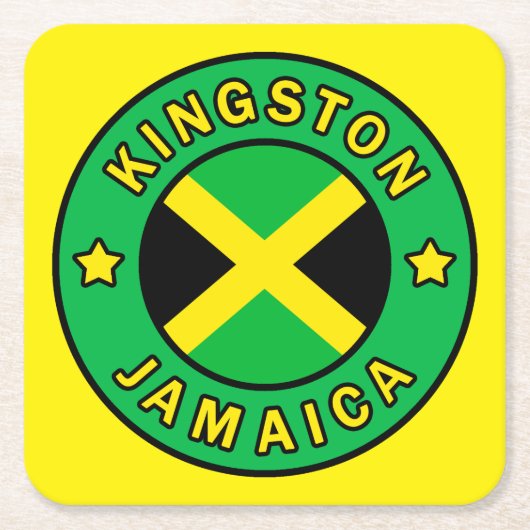 Kingston Jamaica Rechteckiger Pappuntersetzer (Vorderseite)