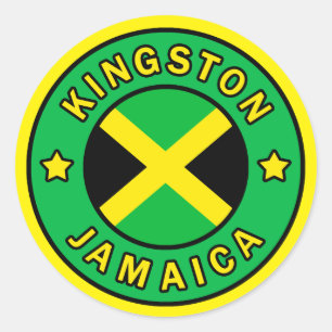 Kingston Jamaica Runder Aufkleber