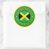 Kingston Jamaica Runder Aufkleber (Tasche)