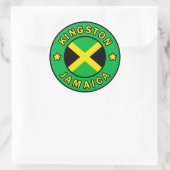 Kingston Jamaica Runder Aufkleber (Tasche)