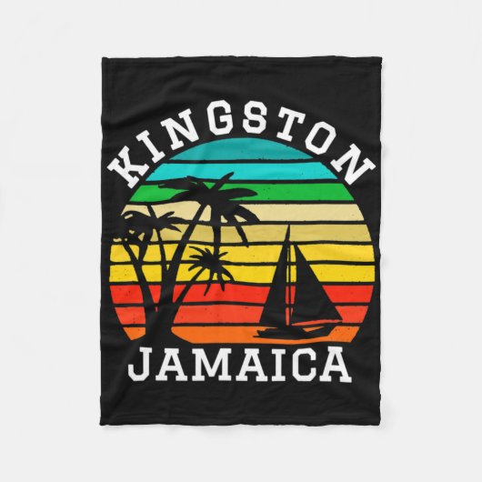Kingston Jamaica Shirt Matching Family Vacation Fleecedecke (Vorderseite)