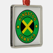 Kingston Jamaica Silbernes Ornament (Rechts)