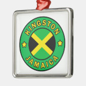 Kingston Jamaica Silbernes Ornament (Links)