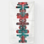 Kingston Jamaica Skyline Banner (Vertikal)