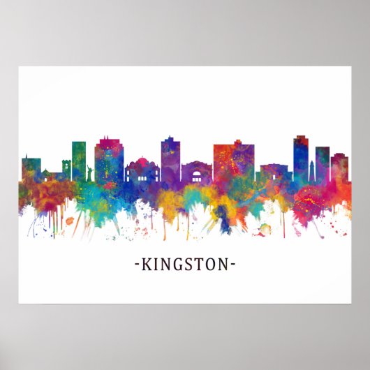 Kingston Jamaica Skyline Poster (Vorne)