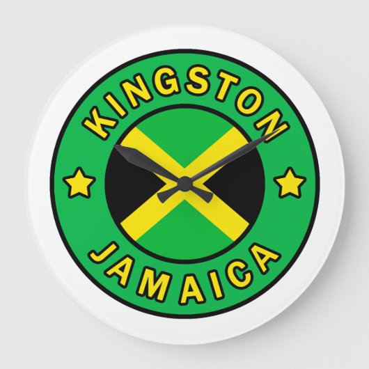 Kingston Jamaika Große Wanduhr (Vorderseite)