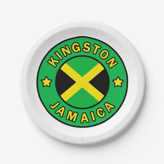 Kingston Jamaika Pappteller (Vorderseite)