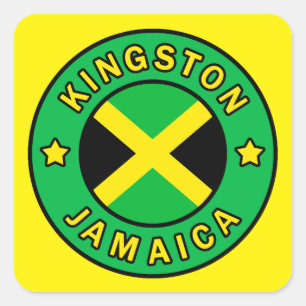 Kingston Jamaika Quadratischer Aufkleber