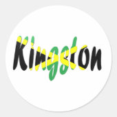 Kingston, Jamaika Runder Aufkleber (Vorderseite)