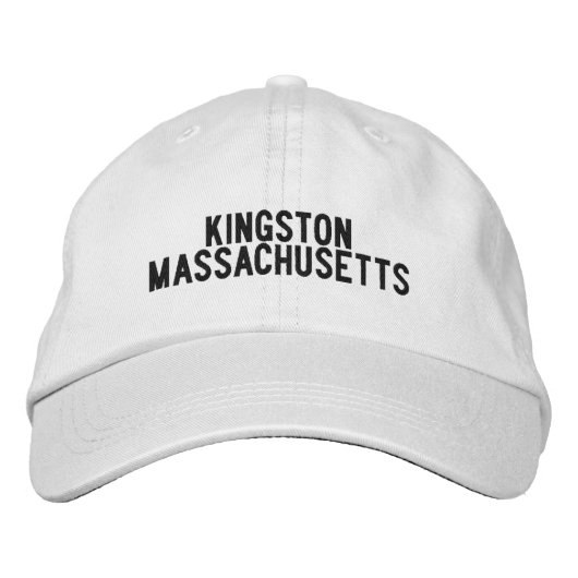 Kingston Massachusetts Hat Bestickte Baseballkappe (Vorderseite)