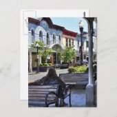 Kingston NY - Entspannen an der N Front St Postkarte (Vorne/Hinten)