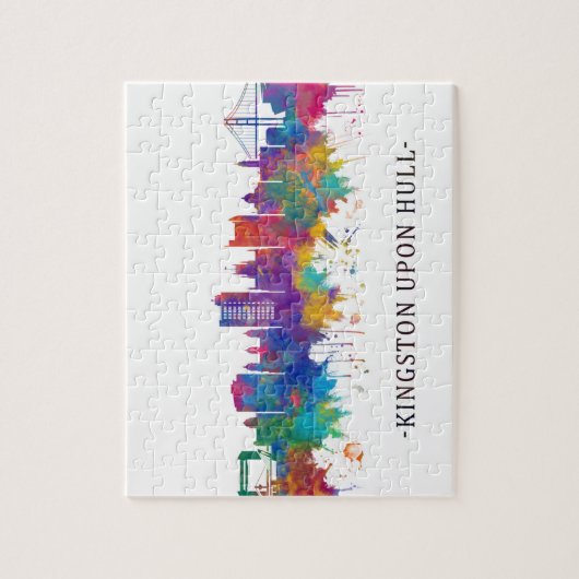 Kingston on Hull England Skyline Puzzle (Vertikal)