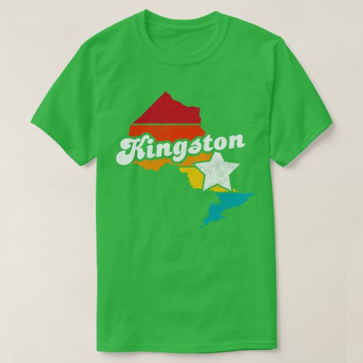 Kingston Ontario Kanada Vintag Distressed Souveni T-Shirt (Design vorne)