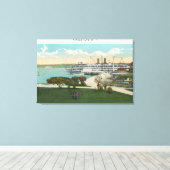 Kingston Point View von Hendrick Hudson Steamer Leinwanddruck (Insitu (Holzboden))