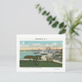 Kingston Point View von Hendrick Hudson Steamer Postkarte (Stehend Vorderseite)