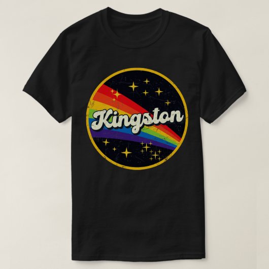 Kingston Rainbow In Space Vintag GrungeStyle T-Shirt (Design vorne)