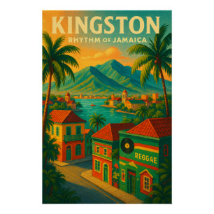 „KINGSTON — RHYTHMUS VON JAMAICA POSTER