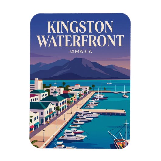 Kingston Waterfront Jamaika Magnet (Vertikal)