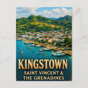 Kingstown Saint Vincent Karibik Reise Souvenir Postkarte