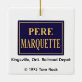 Kingsville, ON Depot by Tom Rock Keramikornament (Rückseite)