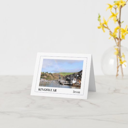 Kingswear Rainbow, River Dart, Devon Karte (Gelbe Blume)