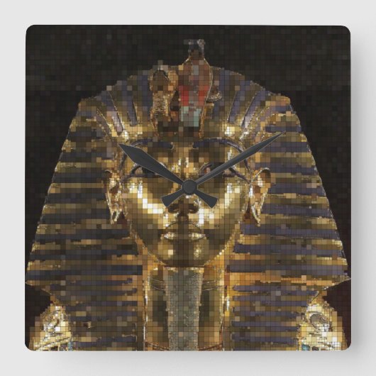 KingTut20150901 Quadratische Wanduhr (Vorderseite)