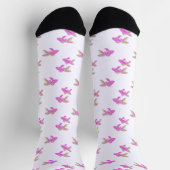 Kingyo Goldfish Light Pink und Green Socken (Oben)