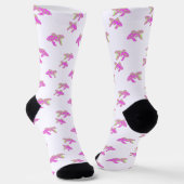 Kingyo Goldfish Light Pink und Green Socken (Gewinkelt)