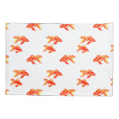 Kingyo Goldfish Red and Yellow Kissenbezug (Rückseite)