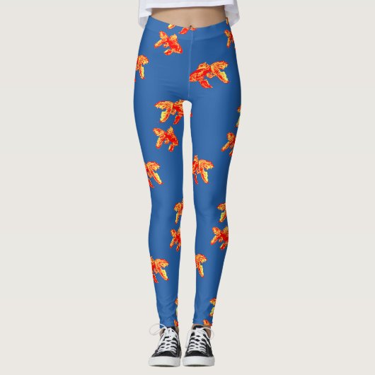 Kingyo Goldfish Red and Yellow Leggings (Vorderseite)