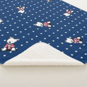 KiniArt 1. Mate Westie Sherpa Blanket Sherpadecke (3/4)