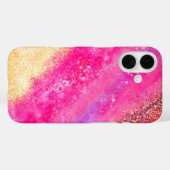 KiniArt Abstrakt Pink & Gold iPhone Case (Rückseite (Horizontal))