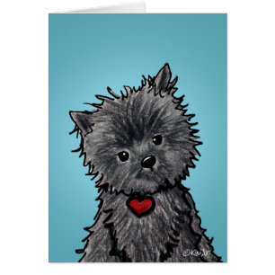 KiniArt Affenpinscher Dog Grußkarte