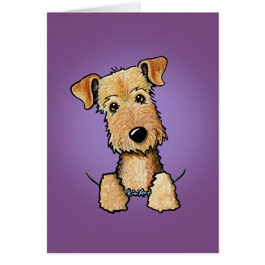 KiniArt Airedale Terrier Grußkarte (Vorne)