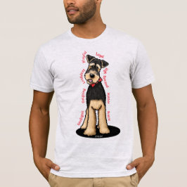 KiniArt Airedale Terrier Lovers T - Shirt