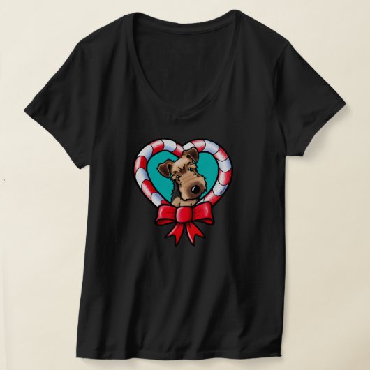 KiniArt Airedale Weihnachts-Liebe T-Shirt (Ablage )