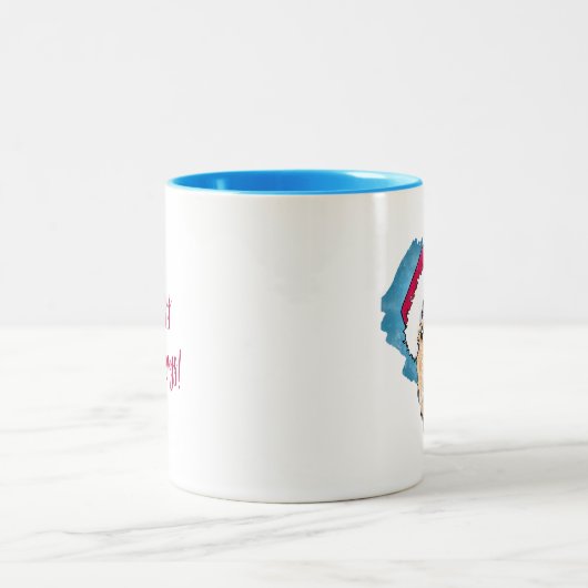 KiniArt Airedale Weihnachtskaffee Tasse (Mittel)