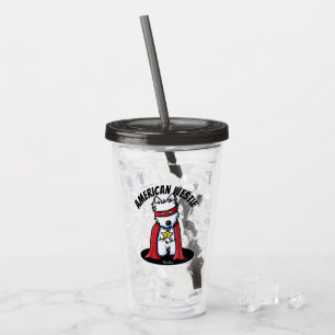 KiniArt American Westie Acrylic Tumbler Acryltrinkbecher