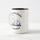 KiniArt amerikanische Eskimoküsse Zweifarbige Tasse (Vorderseite Links)