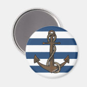 KiniArt Anchor Nautical Magnet (Vorderseite/Rückseite)